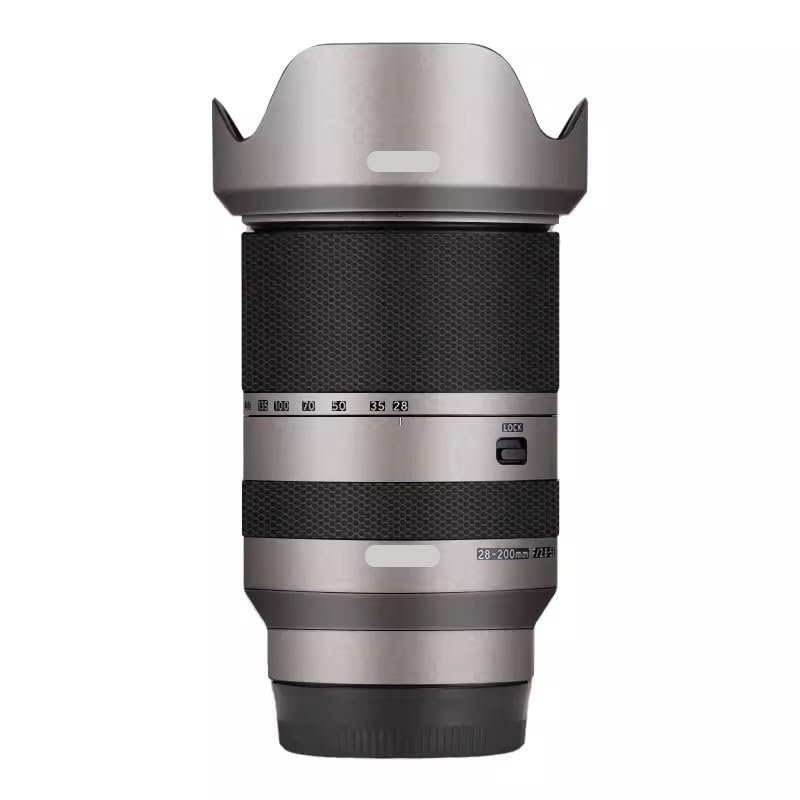 Lens Cap Skin Anti-Scratch Camera Sticker for Tamron 28-200mm fit for Sony Mount Protective Wrap Film Body Protector Decal 28-200(Titanium)