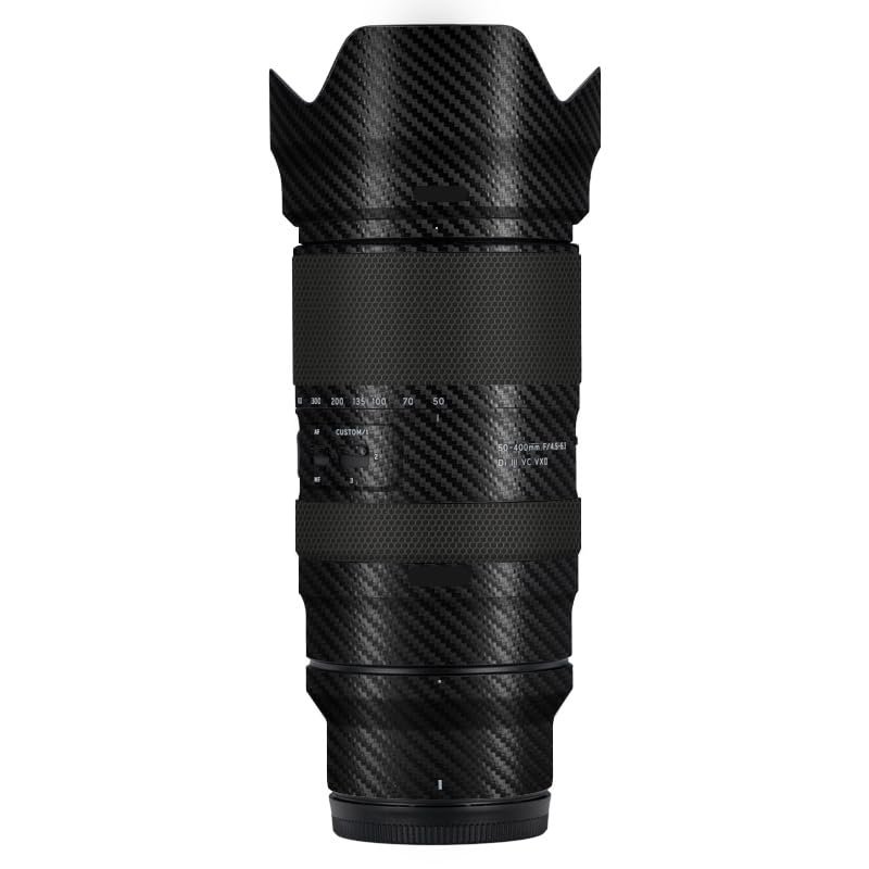 Anti-Scratch Camera Lens Sticker for Tamron 50-400mm F4.5-6.3 fit for Nikon Mount Coat Wrap Protective Film Skin Cover 50 400(Carbon Fiber Black)