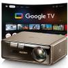 Aurzen EAZZE D1 MAX Upgraded Google TV Smart Projector 4K Supported, Ultra-Bright 1000 ANSI Lumens, MEMC Tech, Fully Automatics, 20W DoIby Audio, Home Theater Movie Projector with WiFi and Bluetooth view 1