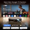 Aurzen EAZZE D1 MAX Upgraded Google TV Smart Projector 4K Supported, Ultra-Bright 1000 ANSI Lumens, MEMC Tech, Fully Automatics, 20W DoIby Audio, Home Theater Movie Projector with WiFi and Bluetooth view 3