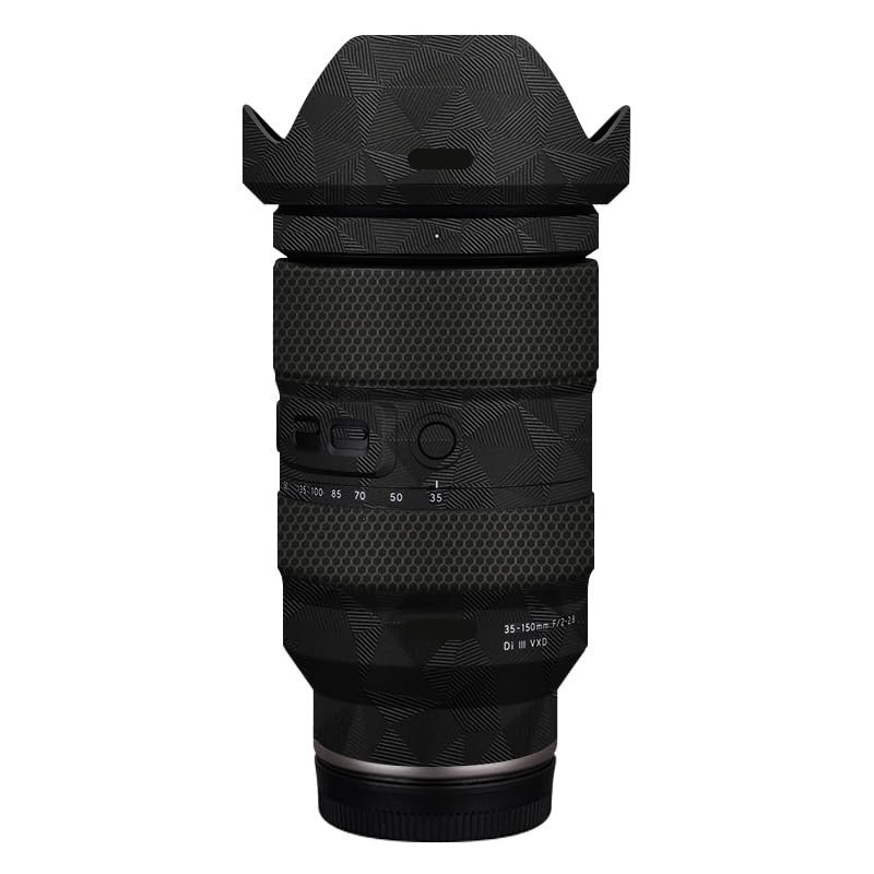 35 150 Camera Lens Skin Coat Wrap Protective Film Body Decal Anti-Scratch Sticker fit for Tamron 35-150mm F2-2.8 fit for Nikon Mount(Triangle Black)