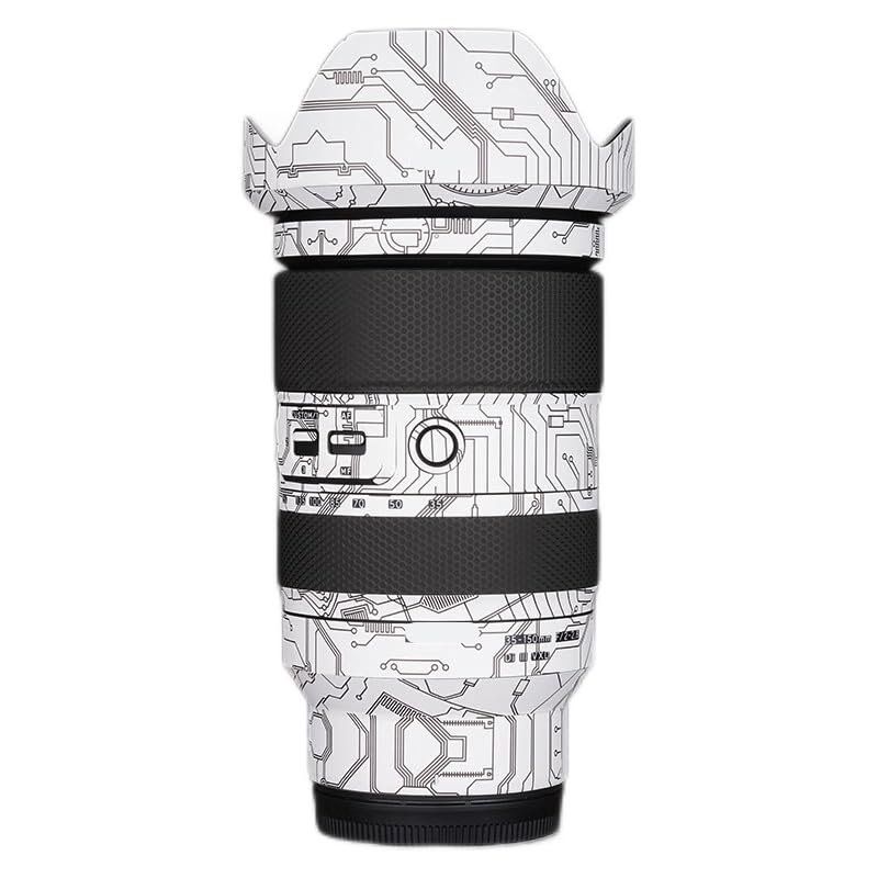 35 150 Camera Lens Skin Coat Wrap Protective Film Body Decal Anti-Scratch Sticker fit for Tamron 35-150mm F2-2.8 fit for Nikon Mount(Circuit White)