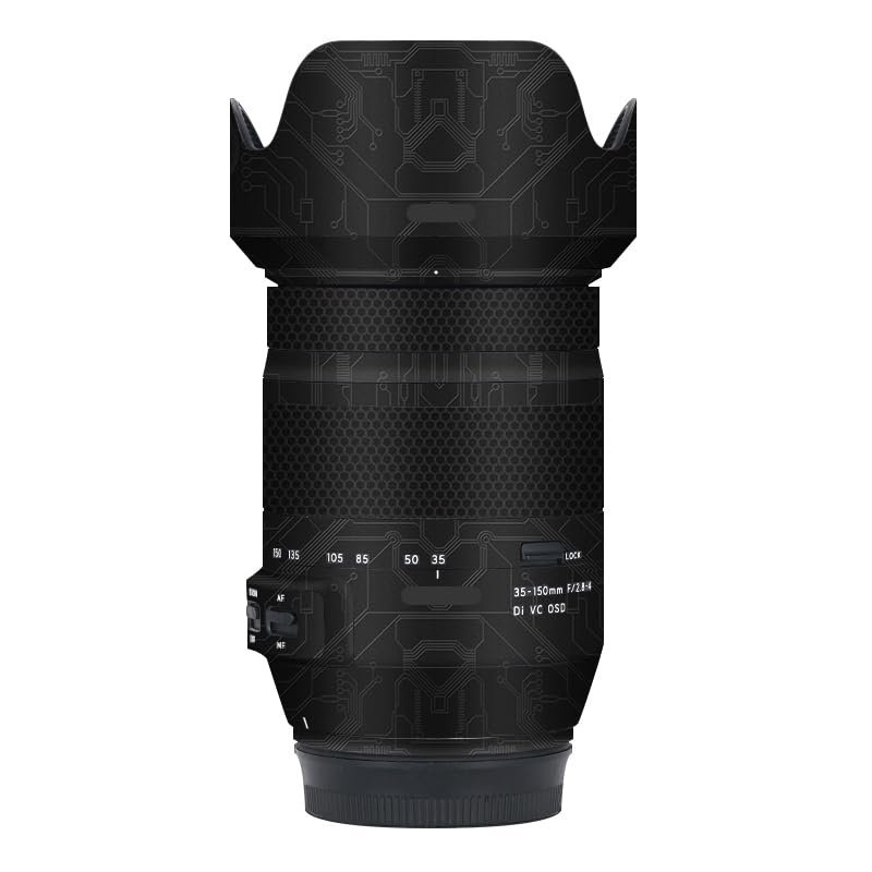 Camera Lens Protector Coat Protective Film Vinyl Wrap Skin Premium Sticker for Tamron 35-150mm F2.8-4 fit for Canon Mount Decal 35-150 F2.8-4(Circuit Black)