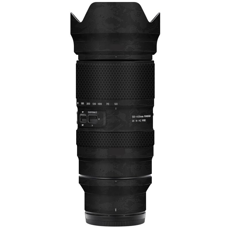 Anti-Scratch Camera Lens Sticker for Tamron 50-400mm F4.5-6.3 fit for Nikon Mount Coat Wrap Protective Film Skin Cover 50 400(Knight Black)