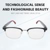 Zunate Smart Translation Glasses with Real Time AI Translation, 100+ Languages Support, Bluetooth 5.4, Blue Light Blocking, Music,Wireless Half Frame Design view 3