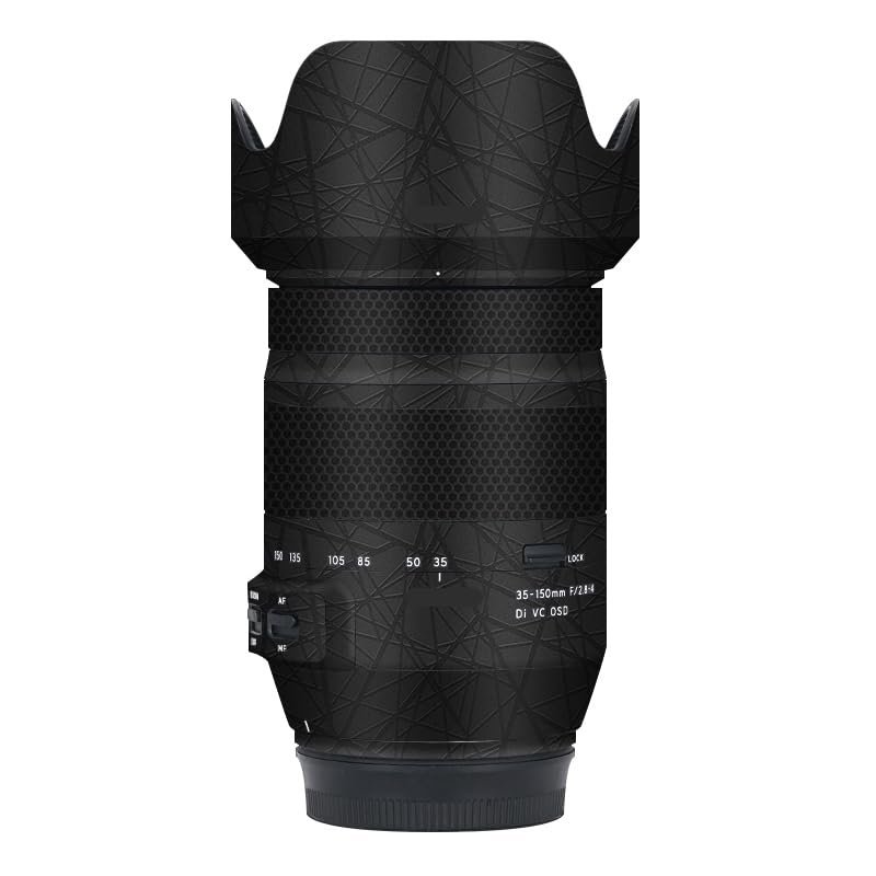 Camera Lens Protector Coat Protective Film Vinyl Wrap Skin Premium Sticker for Tamron 35-150mm F2.8-4 fit for Canon Mount Decal 35-150 F2.8-4(Cross Ultra Black)