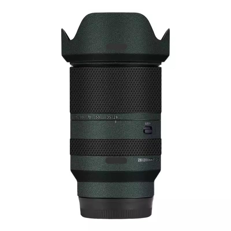 Lens Cap Skin Anti-Scratch Camera Sticker for Tamron 28-200mm fit for Sony Mount Protective Wrap Film Body Protector Decal 28-200(Turquoise Green)