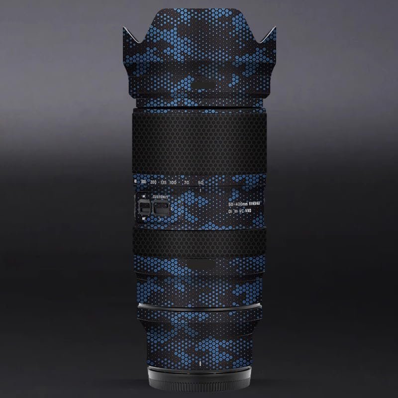 Anti-Scratch Camera Lens Sticker for Tamron 50-400mm F4.5-6.3 fit for Nikon Mount Coat Wrap Protective Film Skin Cover 50 400(Mamba Blue)