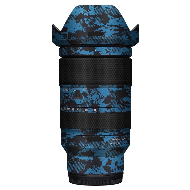 35 150 Camera Lens Skin Coat Wrap Protective Film Body Decal Anti-Scratch Sticker fit for Tamron 35-150mm F2-2.8 fit for Nikon Mount(Knight Blue)