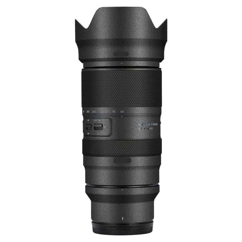 Anti-Scratch Camera Lens Sticker for Tamron 50-400mm F4.5-6.3 fit for Nikon Mount Coat Wrap Protective Film Skin Cover 50 400(Deep Gray)