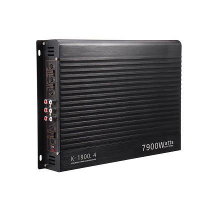 Mulcort 7900W Car Audio Amplifier, 4 Channel 12V High Power Stereo Amplifier with Aluminum Alloy Housing for Car Sound System