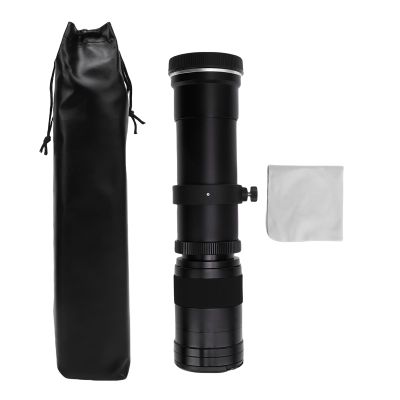 Yunseity Camera Telephoto Lens for RF Mount Camera, Manual Focus MF Zoom Lens F8.3 to F16 420 to 800mm for Micro Single RF Cam (Black)