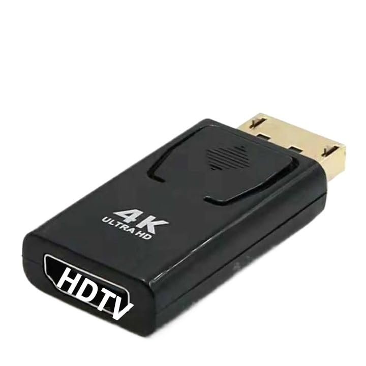 FTOMIKA 4K DisplayPort to HDTV-Compatible Adapter Converter DP to HDMI-Compatible HDTV Adapter Video Audio PC