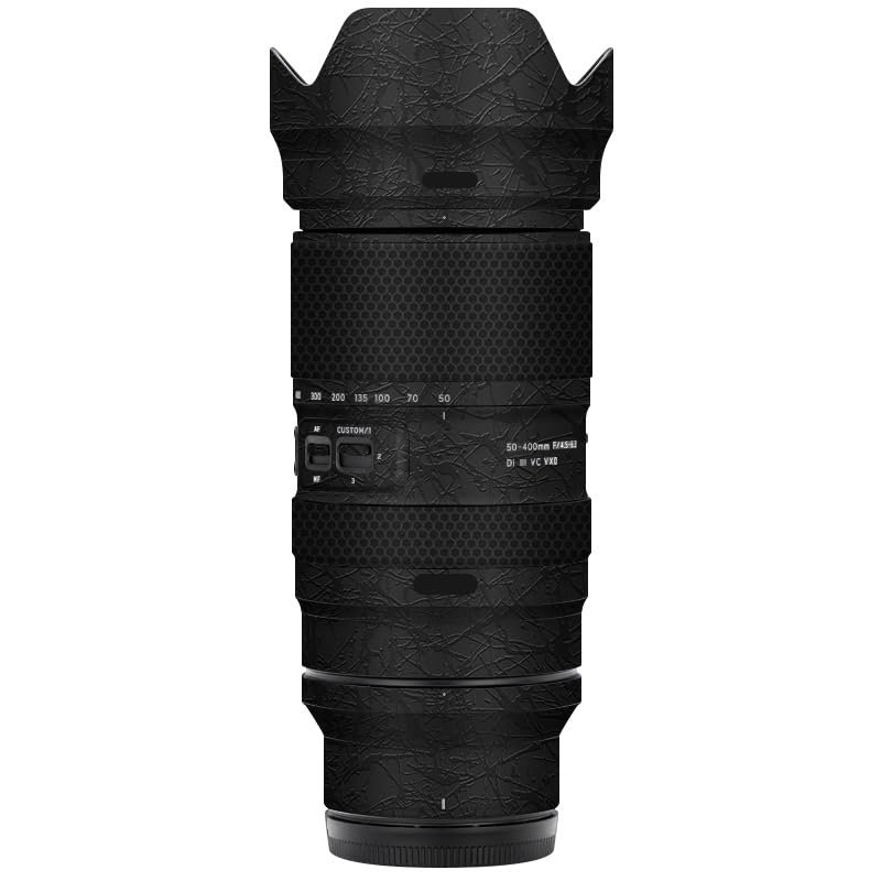 Anti-Scratch Camera Lens Sticker for Tamron 50-400mm F4.5-6.3 fit for Nikon Mount Coat Wrap Protective Film Skin Cover 50 400(Splash Ultra Black)
