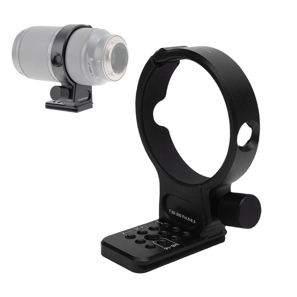 Zunate Aluminum Alloy Tripod Collar Mount Ring for Tamron 50300mm F4.56.3 Lens, Arca Swiss Quick Release, 1/4 & 3/8 Screw Holes, Anti Slip Pads