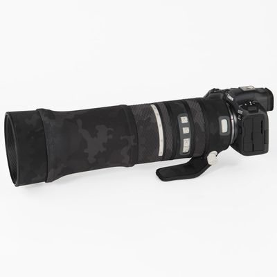 CHASING BIRDS Lens Camouflage Waterproof Coat for Canon EF 100-400mm F4.5-5.6 L is II USM Rainproof Lens Protective Cover Version IV (Shadow Black)