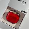 Apple Shaped Case for Wireless Earbuds,Transparent TPU Shockproof Protective Cover,Cute Fruit Design Apple Case (Green-Gift Pendant, for Pro 2) view 4