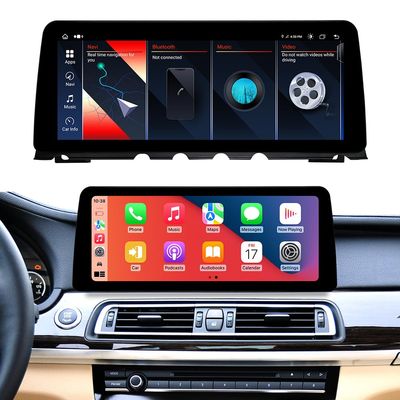 10.25" Carplay Screen for BMW 7 Series F01 F02 2009-2012 CIC System, Car Stereo with Wireless Android Auto Car Audio Receivers GPS Navigation