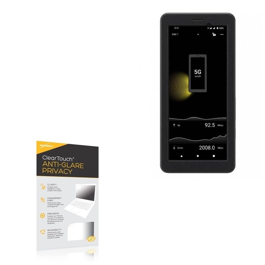 BoxWave Screen Protector Compatible with Sony PDT-FP1 - ClearTouch Anti-Glare Privacy (2-Pack), Privacy Screen Protector Flexible Film Anti-Glare