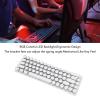 EBTOOLS Wired Gaming Keyboard, RGB Colorful Led Backlight, 60% Mini Keyboard, 68 Keys, Ergonomic Design, with Adjustable Feet, Plug and Play, Portable and (White Color Blue Switch) view 2