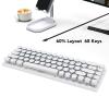 EBTOOLS Wired Gaming Keyboard, RGB Colorful Led Backlight, 60% Mini Keyboard, 68 Keys, Ergonomic Design, with Adjustable Feet, Plug and Play, Portable and (White Color Blue Switch) view 3