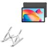 BoxWave Stand and Mount Compatible with TCL Android Tablet TABMAX 10.4 (10.36 in) - Compact QuickSwitch Stand, Portable Multi Angle Viewing Foldable Riser - Metallic Silver view 1