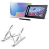 BoxWave Stand and Mount Compatible with XP-Pen 10 (2nd Gen) - Compact QuickSwitch Stand, Portable Multi Angle Viewing Foldable Riser - Metallic Silver view 1