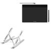 BoxWave Stand and Mount Compatible with XP-Pen DecoFunL (10 in) - Compact QuickSwitch Stand, Portable Multi Angle Viewing Foldable Riser - Metallic Silver view 1