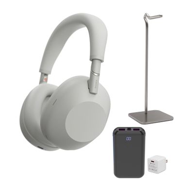 Sony - WH-1000XM6 Wireless Noise-CANCELING Headphones with Accessories - Silver