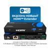 OREI 4K @ 120Hz HDMI Over Ethernet Extender Balun - HDBaseT UltraHD 8K@30hz CAT6/7 Cable with HDR, CEC & IR Control, RS-232 Up to 400 Ft Power Over Cable Audio Out (BK-EXB400R-K) view 2