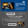OREI 4K @ 120Hz HDMI Over Ethernet Extender Balun - HDBaseT UltraHD 8K@30hz CAT6/7 Cable with HDR, CEC & IR Control, RS-232 Up to 400 Ft Power Over Cable Audio Out (BK-EXB400R-K) view 4