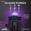 AudioBox ABX-890R 8" Portable Party Bluetooth Speaker with 360 LED Disco Lights, Wired Microphone, USB, AUX & WaveSync Technology (TWS) view 3