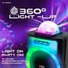 AudioBox ABX-890R 8" Portable Party Bluetooth Speaker with 360 LED Disco Lights, Wired Microphone, USB, AUX & WaveSync Technology (TWS) view 4