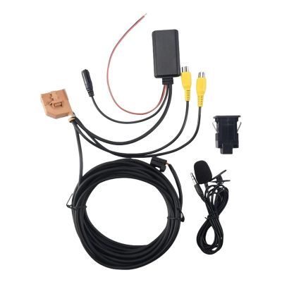 12V MMI 2G Car Bluetooth AUX Cable Adapter Music Audio Mic For Q7 A6 A8 2006-2008 J523 Only For AV1 AV2 Mode