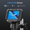 Aikokkl Coin Microscope 2.8 Inch - Up to 1000X Magnification, Rechargeable Screen, 8 LED Ring Light, Photo Video JPG AVI, USB Type C PC Connect, Portable for Coin Jewelry Stamp Inspection view 2