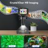 Aikokkl Coin Microscope 2.8 Inch - Up to 1000X Magnification, Rechargeable Screen, 8 LED Ring Light, Photo Video JPG AVI, USB Type C PC Connect, Portable for Coin Jewelry Stamp Inspection view 3