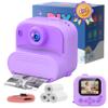 Kids Camera Instant Print: 1080P HD Digital Camera for Kids - Girls for Age 3-12 - Toddler Cameras Toys Gift for 4 5 6 7 8 9 10 11 Years Old - Cool Presents Ideals for Birthday Pruple view 1
