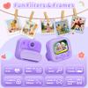 Kids Camera Instant Print: 1080P HD Digital Camera for Kids - Girls for Age 3-12 - Toddler Cameras Toys Gift for 4 5 6 7 8 9 10 11 Years Old - Cool Presents Ideals for Birthday Pruple view 4