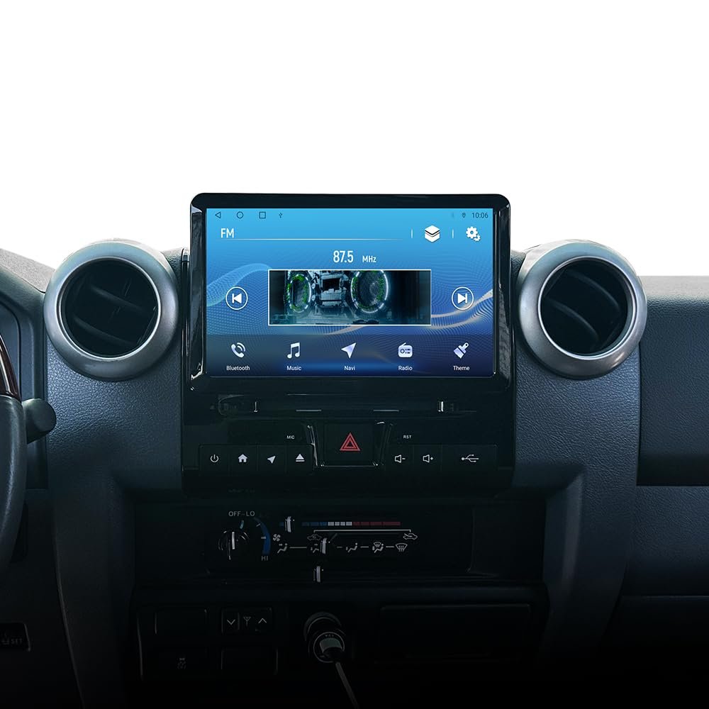 Android Car Radio for Toyota Land Cruiser LC70 LC75 LC76 LC79 2007-2024 Stereo Replacement GPS Navigation Head Unit Multimedia Player IPS Touch Screen Wireless Carplay with DVD (4-32GB)