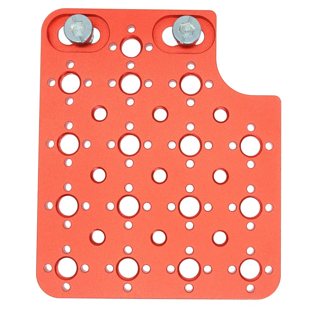 Side Expansion Plate Multi-Functional Cheese Plate with 1/4"-20 & 3/8"-16 Threads for ARRI Alexa Mini LF Teradek Vaxis Rig Follow Focus Motor Camera Monitor and Tripod, Red