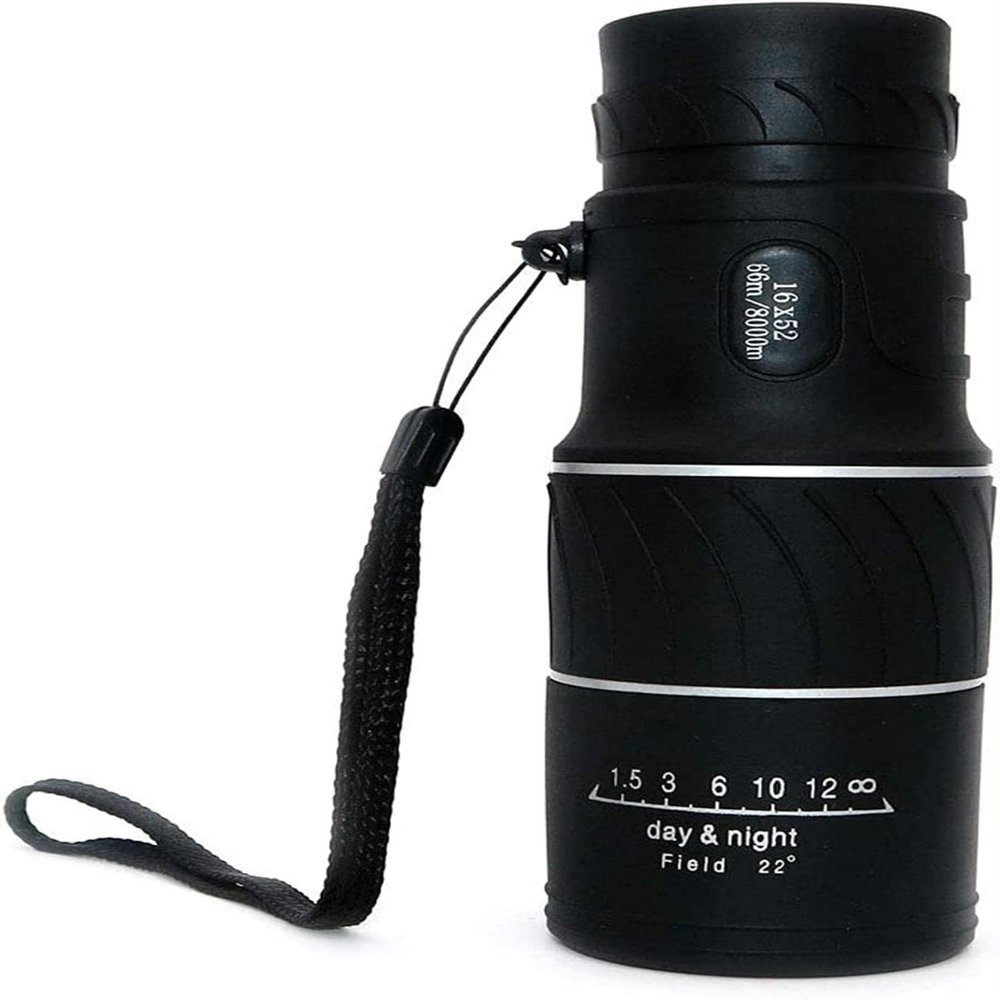16x52 Monocular Telescope, High Optical Monocular, MFC Green Film, Portable Light WeightTelescope Waterproof for Birdwatching, Traveling, Fishing, Football Games Outdoor Concert