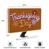Baocicco Thanksgiving Day Waterproof 32 Inch Anti-Static Dust proof LCD/LED/HD Wool Funny Design Harvest Autumn Flowers Antistatic Water Resistant Television Cover for 32 Inch TV LED LCD OLED view 2