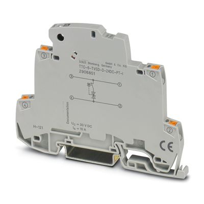 TTC-6-TVSD-D-24DC-PT-I=2906851,fine Surge Protection,Built-in Status Indicator,Used for a 2-Wire Floating Signal Circuit,Original Packaging,Never Used,in Stock,Ship Now.