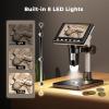 Aikokkl 4.3 Inch LCD Digital Coin Microscope, 1000X USB Magnifier with 8 Adjustable LED Lights for Coin Inspection, Electronics Repair, Soldering, Windows/Mac Compatible, 1080P view 4