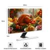 Baocicco Happy Thanksgiving Turkey Waterproof Television Cover 32 Inch Grateful Food Pumpkins Harvest Water Proof Anti-Static TV Covers for Screen 32 Inch TVs LED LCD OLED Decorations view 2