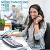 USB Wired Headset with Noise Cancelling Microphone, Over-Ear Design, Black, 6.5ft Cable, for PC, Laptop, Call Center view 4