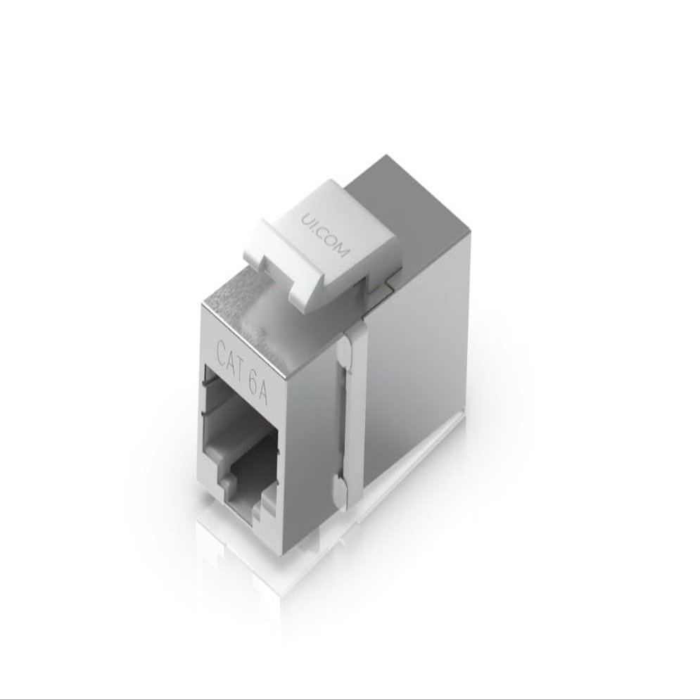 Ubiquity Cat6A Keystone Coupler, 12-Pack  Model UACC-Keystone-Coupler-C6A  High-Performance Shielded RJ45 Pass-Through Couplers for Cat6A Ethernet Cable Integration