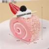JDXQBLD Artificial Food Models Realistic Cute Fake Cake for Display Roll Cake Model Photography Props for Bakery Display Fake Dessert for HomeF 6 * 4 * 7CM view 2