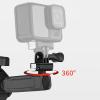 Whltzf Motorcycle Handlebar Camera Holder Double Ball Joint Adjustable Angles Heavy Duty Clamp Camera Mount for Sports Double Ball Head Action Mount view 2