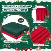 10ft x 8ft Red and Green Backdrop Curtains Polyster Photo Drapes Christmas Photo Backgrounds 2 Panels 5ft x 8ft for Party Wedding Birthday Home Photography Background view 3
